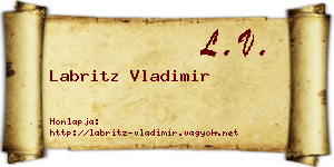 Labritz Vladimir névjegykártya
